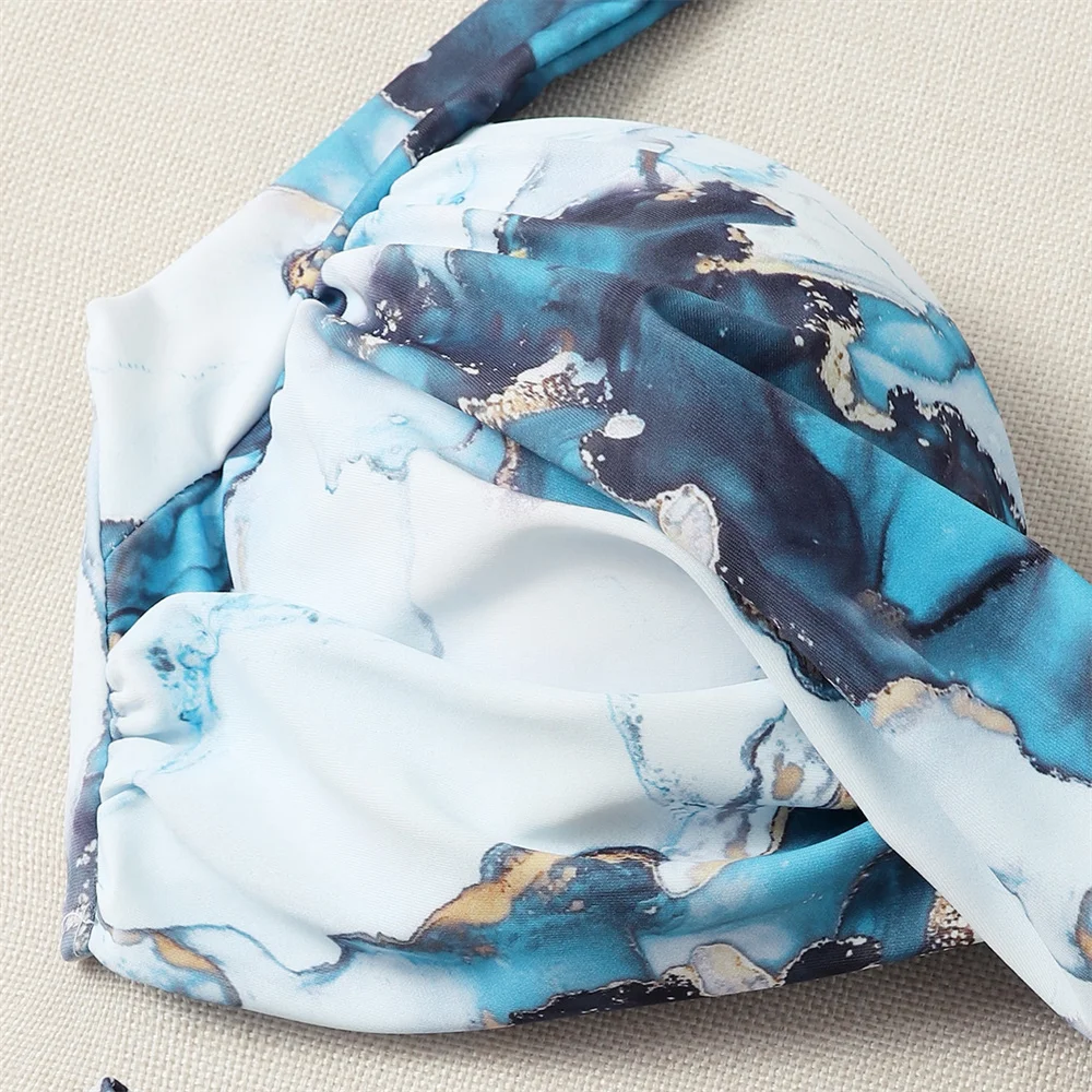 Купальник-бикини с эффектом пуш-ап и высокой талией |