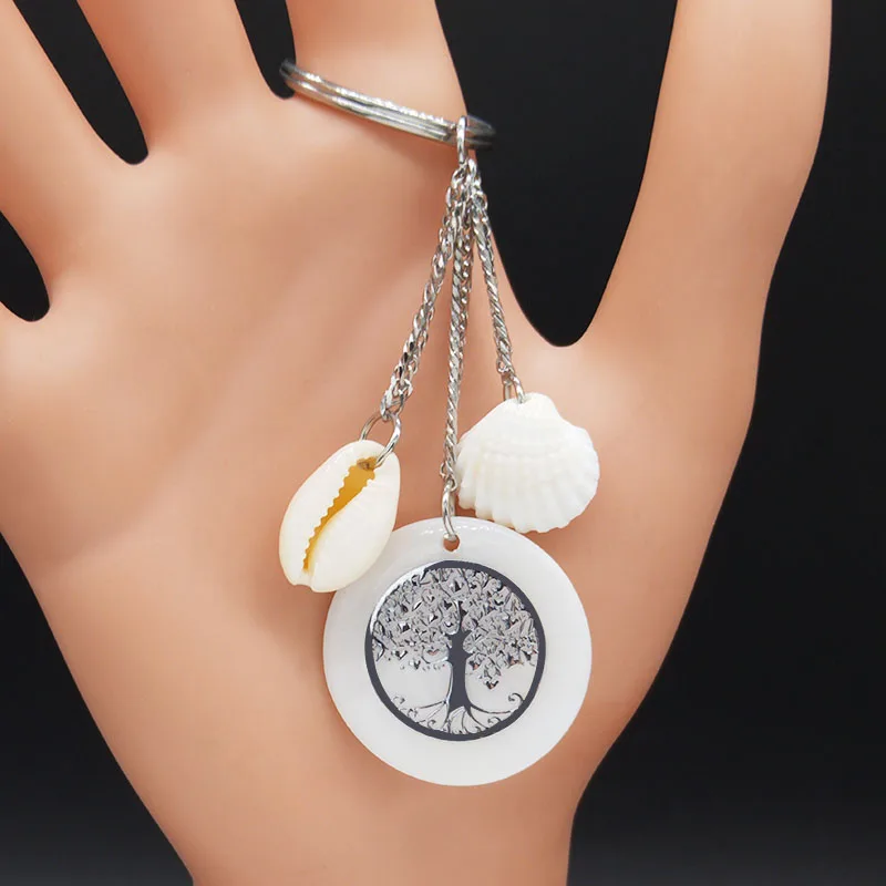 

Новинка, модный брелок из нержавеющей стали в виде Древа Жизни для женщин, серебряный брелок, ювелирные изделия, брелок для женщин K77649S07