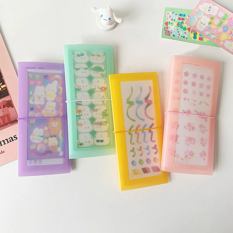 60 Slots Nail Sticker Storage Book Filing Insert Sticker Booklet Folder Idol Card Ticket Sorting Holder Stickers Collection Book