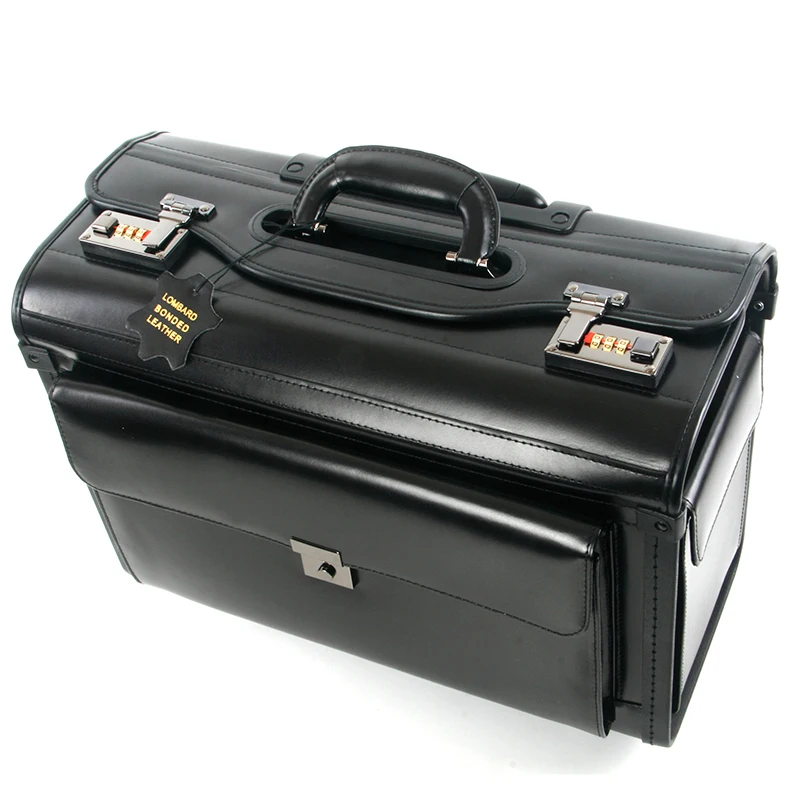 

Новая Ретро сумка-Авиатор из натуральной кожи для багажа на колесах, деловая сумка-тележка для путешествий