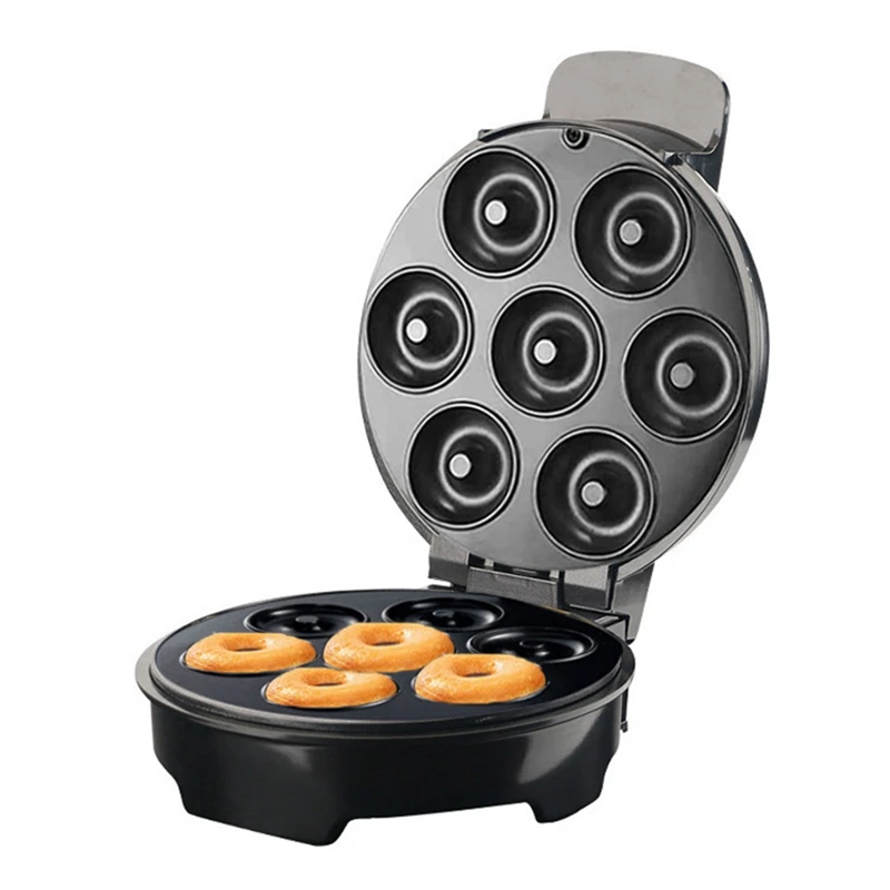 

1PCS 1000W Non-Stick Coated Kitchen Donut Maker Kids Snacks Desserts Breakfast Makes 7 Donuts US Plug