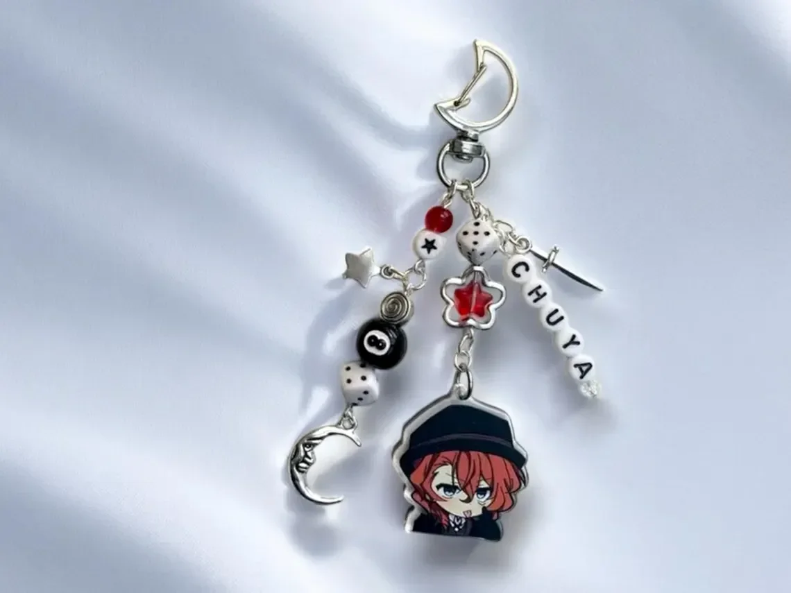Брелок BSD Dazai Osamu And Chuuay Bungou Stray Dogs Soukoku Inspiration Keychain (art.: 3920cd36994e1) - 3920cd36994e1