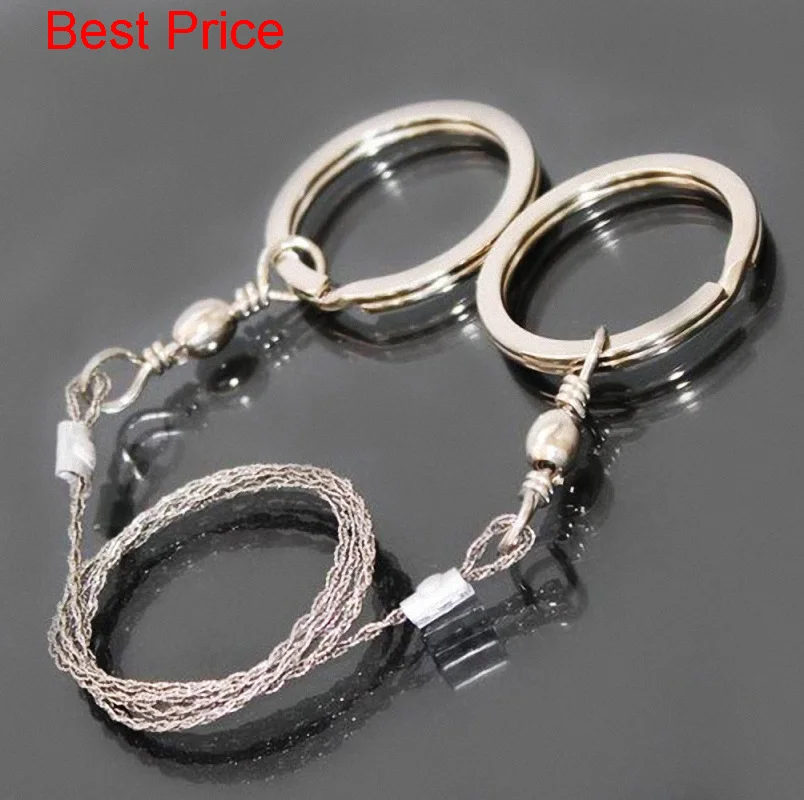 

100Pcs Portable Gear Outdoor String Wire Saw Carbon Ring Travel Camping Hand Stainless Steel Rope Chain Saws Wood Tools