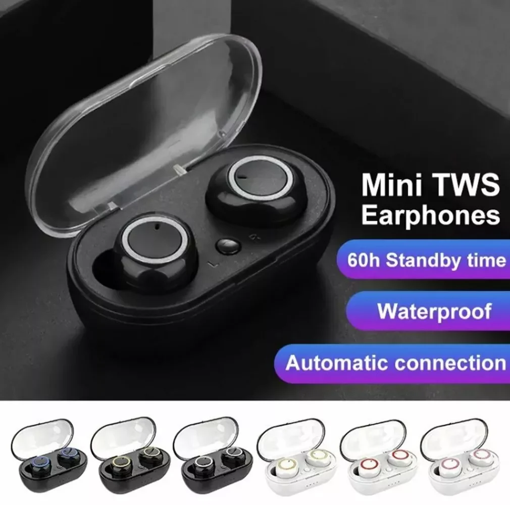 

New TWS Wireless 5.0 Earphone Touch Control Charging 9D Stereo Headset With Mic Sport Earphones Waterproof Earbuds LED Display