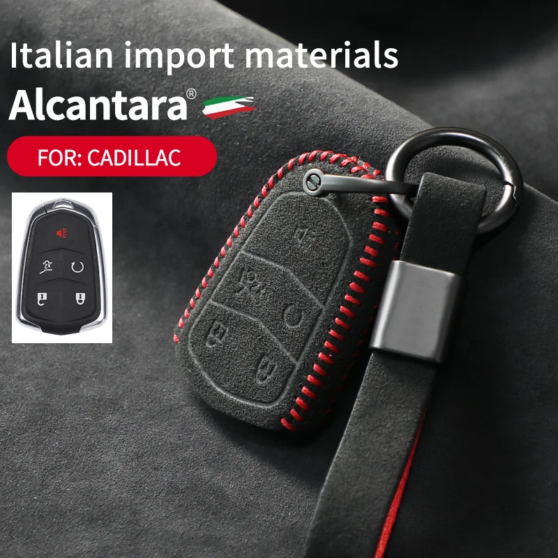 

for Cadillac Alcantara suede/CTS XTS ATS ATS-L XLS SRX key protection bag buckle pendant