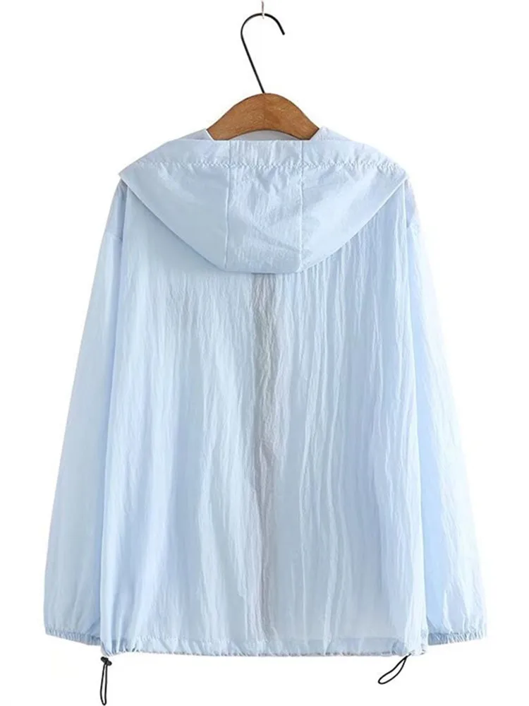 Женская одежда размера плюс летнее тонкое пальто с длинными рукавами Однотонная