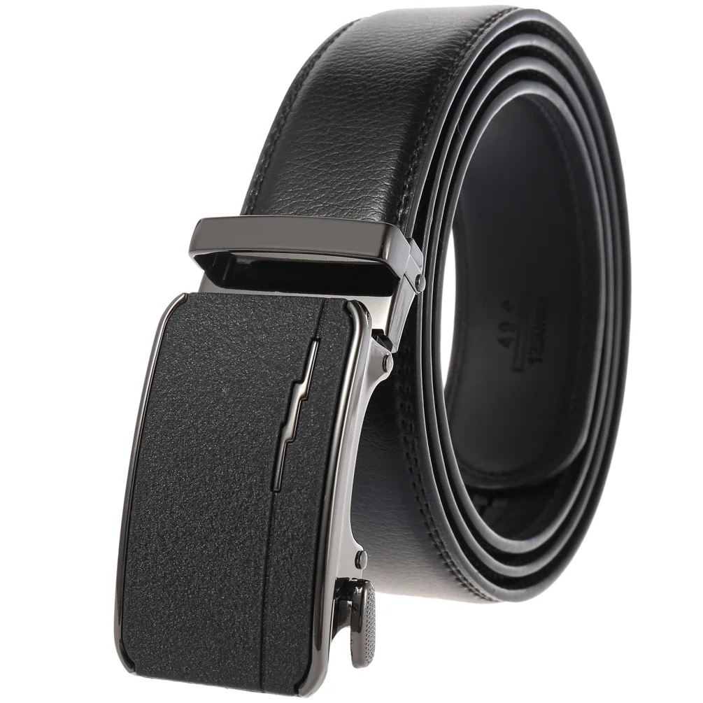 Men's Fashion Genuine Leather Belt Automatic Buckle Belts Men Trend Belt Fashion Designer Business Luxury Jean Belt Dress Belts