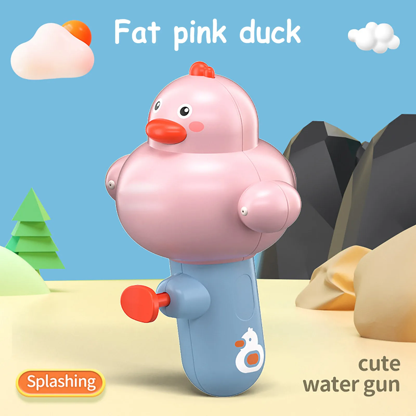 

Yard Water for Big Kids Children's Dinosaur Bared Water Toys Double Nozzle Cartoon Fat Little Animal Squirting Outdoor Water