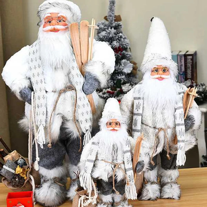 

Christmas Decorations For Home Big Santa Claus Doll New Year Gift Christmas Figurine Decor Wedding Party Supplies