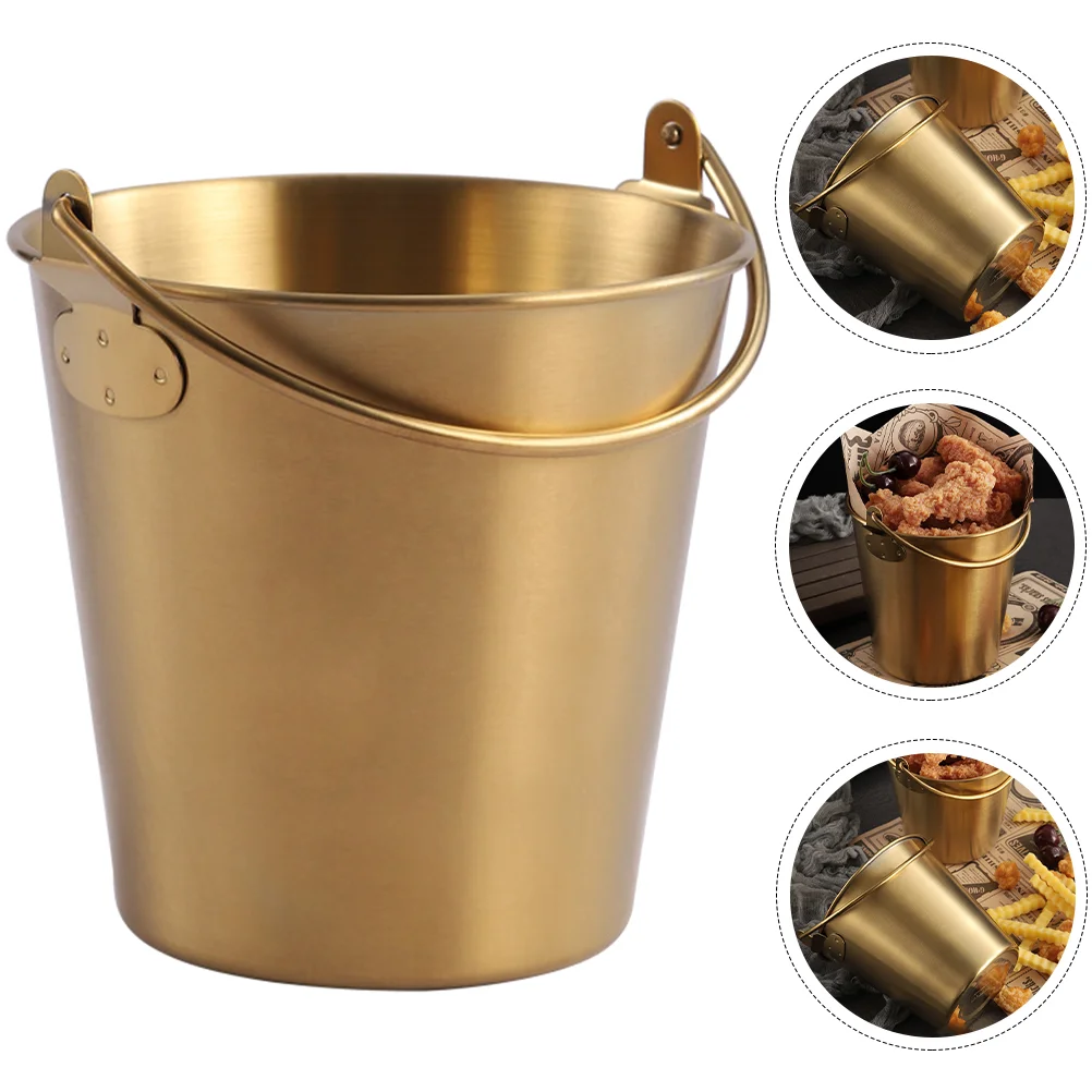 

Bucket Buckets Fries French Ice Containermetal Holder Fried Snack Pail Storage Party Chicken Chips Candy Box Pails
