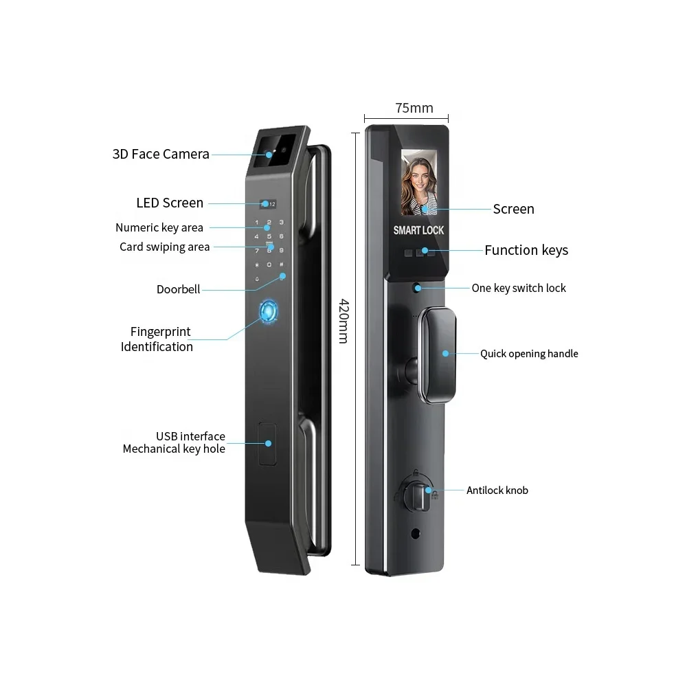 Цена производителя Биометрический RFID-цифровой замок с отпечатками пальцев NFC WIFI