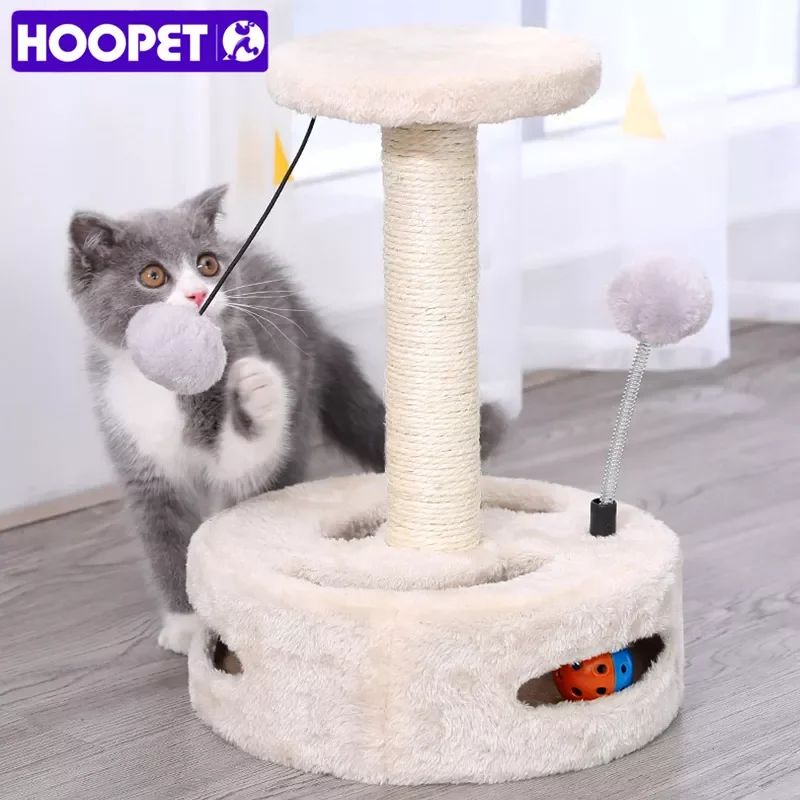 

2023NEW HOOPET Cat Tree Cat Scratching Post Cat Toy Climbing Furniture Pet Interactive Toys Kitten Climbing Frame H35.5/21cm
