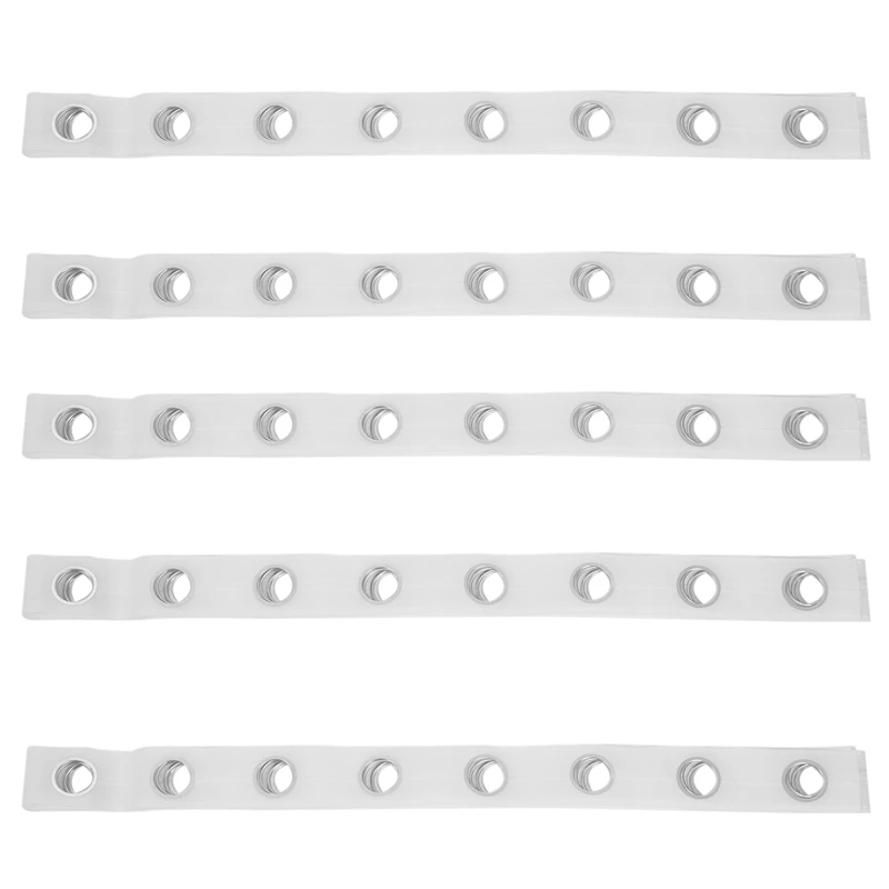 

5X Eyelet Curtain Tape 40 Rings Accessories Sewing Silver Curtains Blinds New 5M