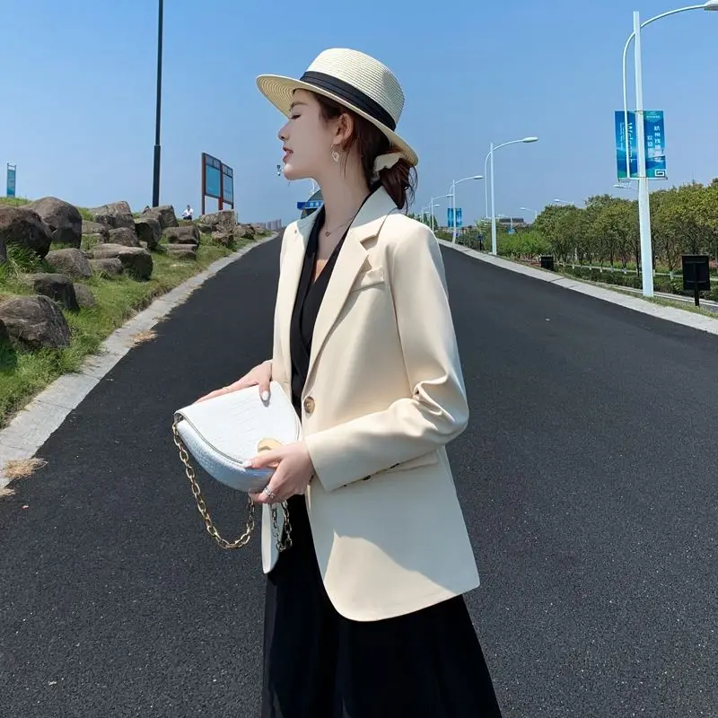 High-end Luxury Designer Clothing Women Blazer Long Sleeve Autumn/Winter Jacket Office Ladies Slim Fit Korean Fashion Coat