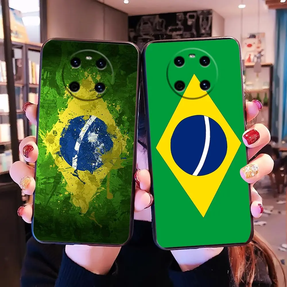 

Phone Case For HUAWEI P50 P40 P30 P20 P10 P9 P8 Plus MATE 30 20 20X 10 9 8 Pro Lite Case Funda Coque Shell Cover Flag Of Brazil
