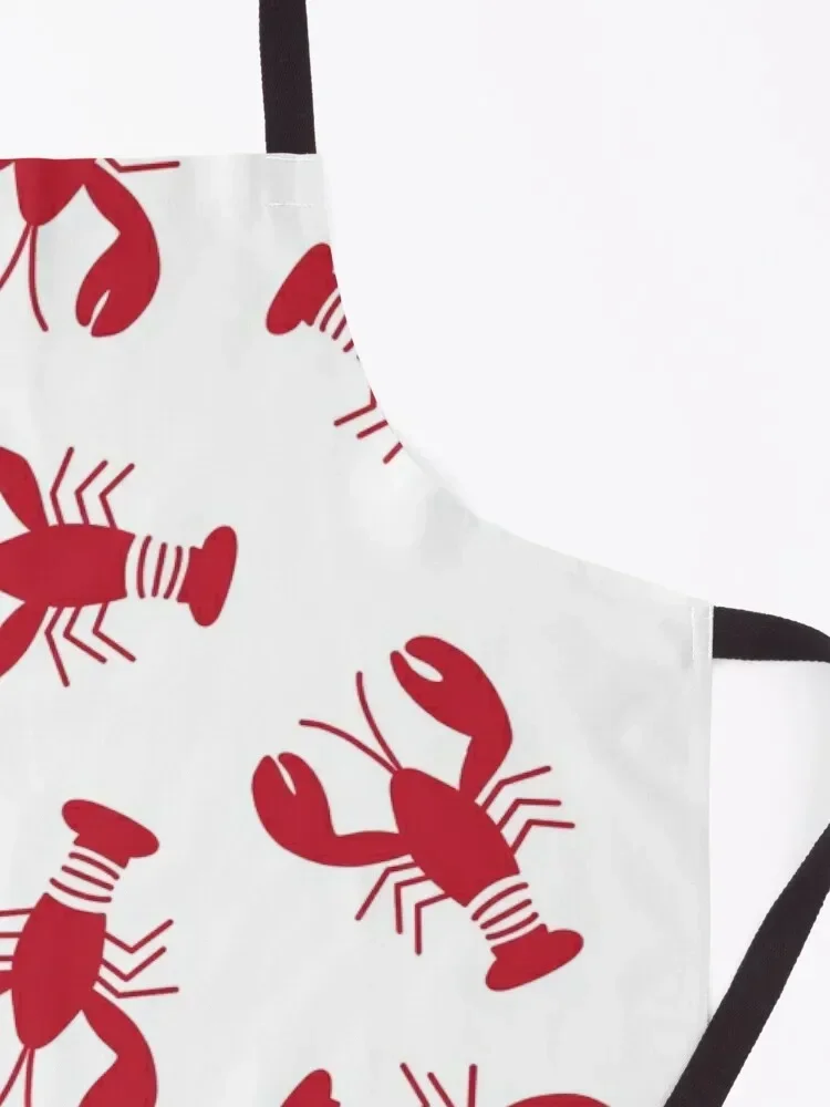 Красный фартук с бесшовным рисунком лобстеров кухонный для мужчин кухонные