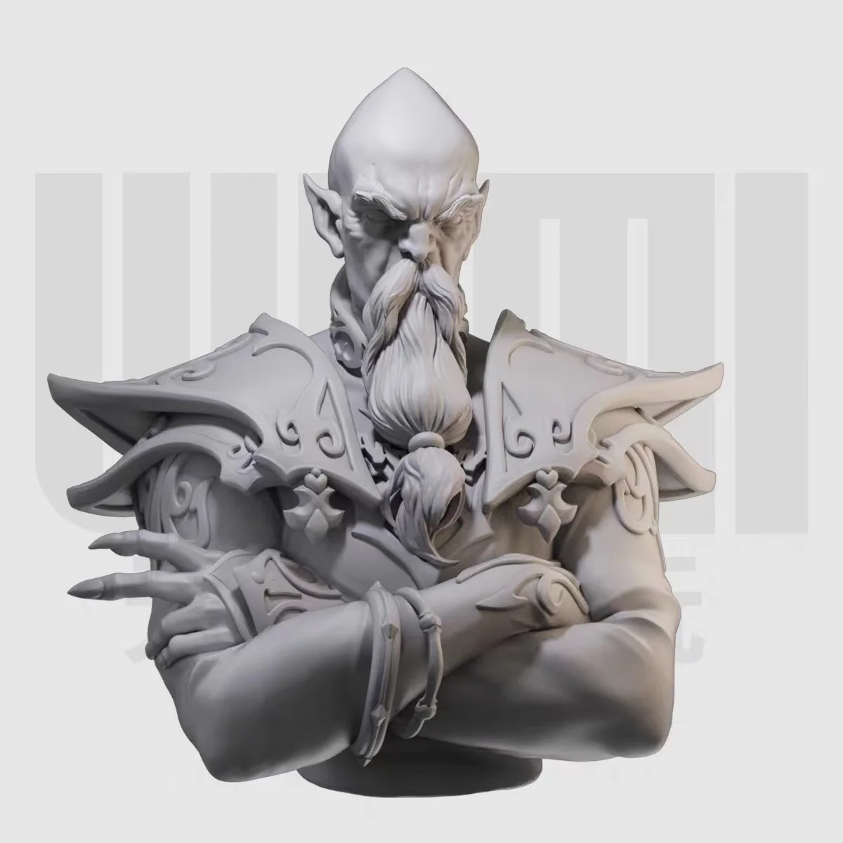 

1/10 Elf Arcane Wizard Bust Western Fantasy Resin White Model GK figure Model
