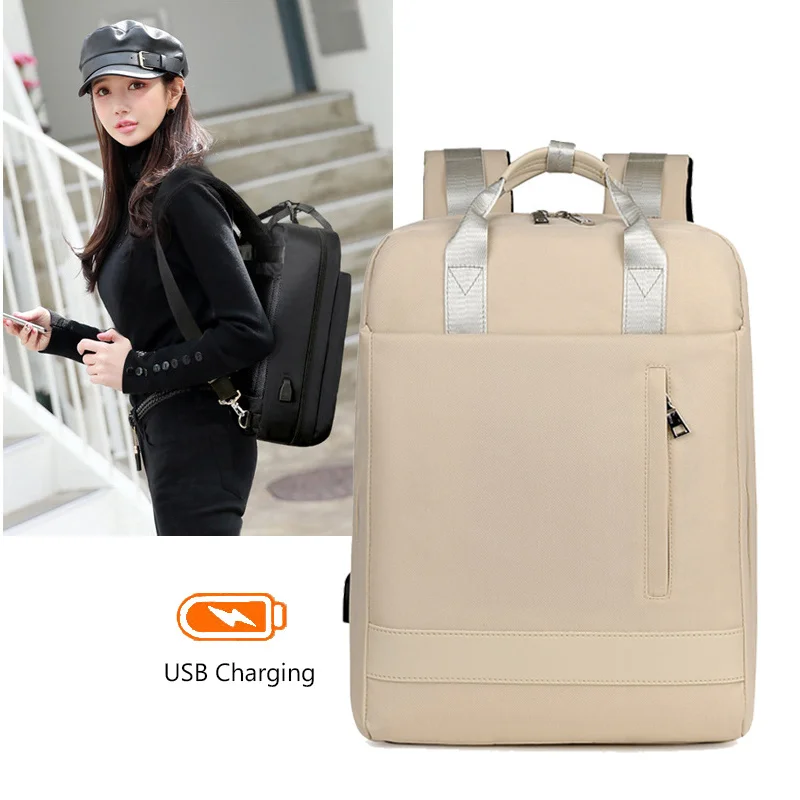 

zkxqz New Women Backpacks For Teenage Students School Bag Girls USB Charging Laptop Backpack Ladies Mochila Travel Bagpack Sac