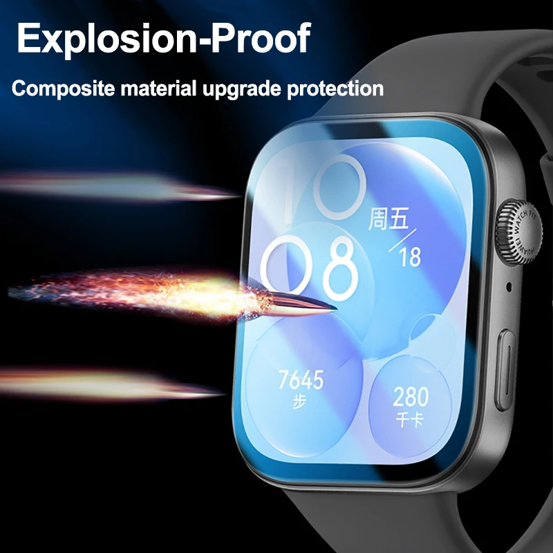 Мягкое стекло для Huawei Watch Fit 3 защитная пленка смарт-часов изогнутая 9D закаленная