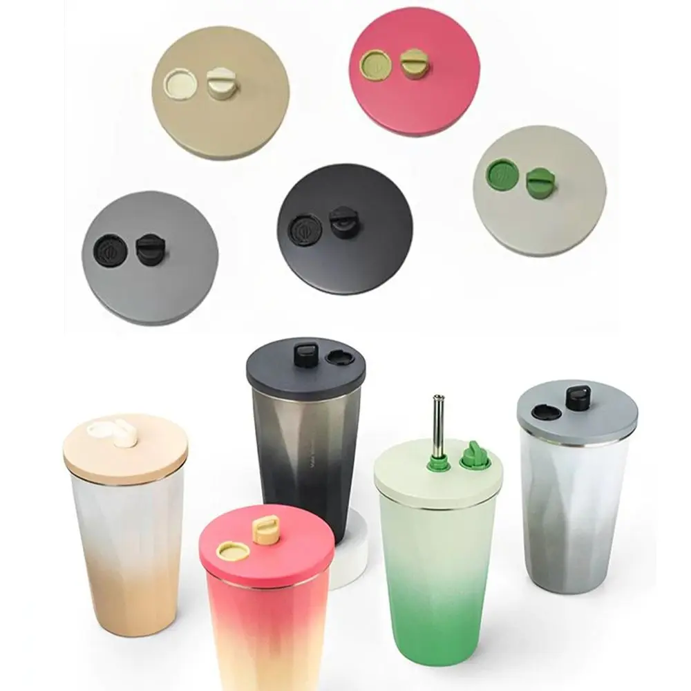 Крышка для бутылки крышка из нержавеющей стали с соломинкой чашки герметичные