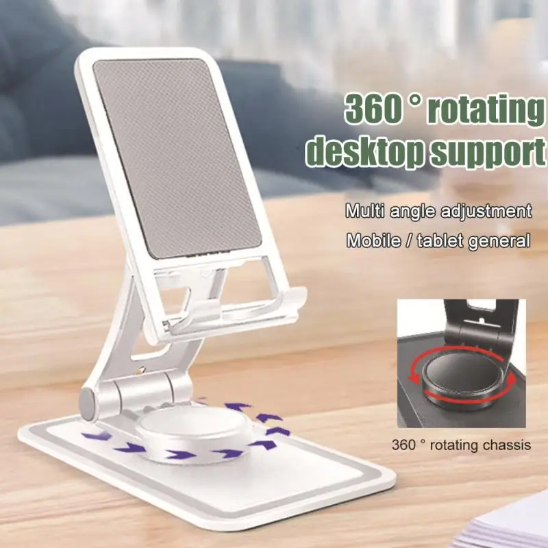 

Portable Foldable Mobile Phone Desktop Phone Stand Tablet Support Support Stand 360 Degree Rotating Desk Holder For Ipad