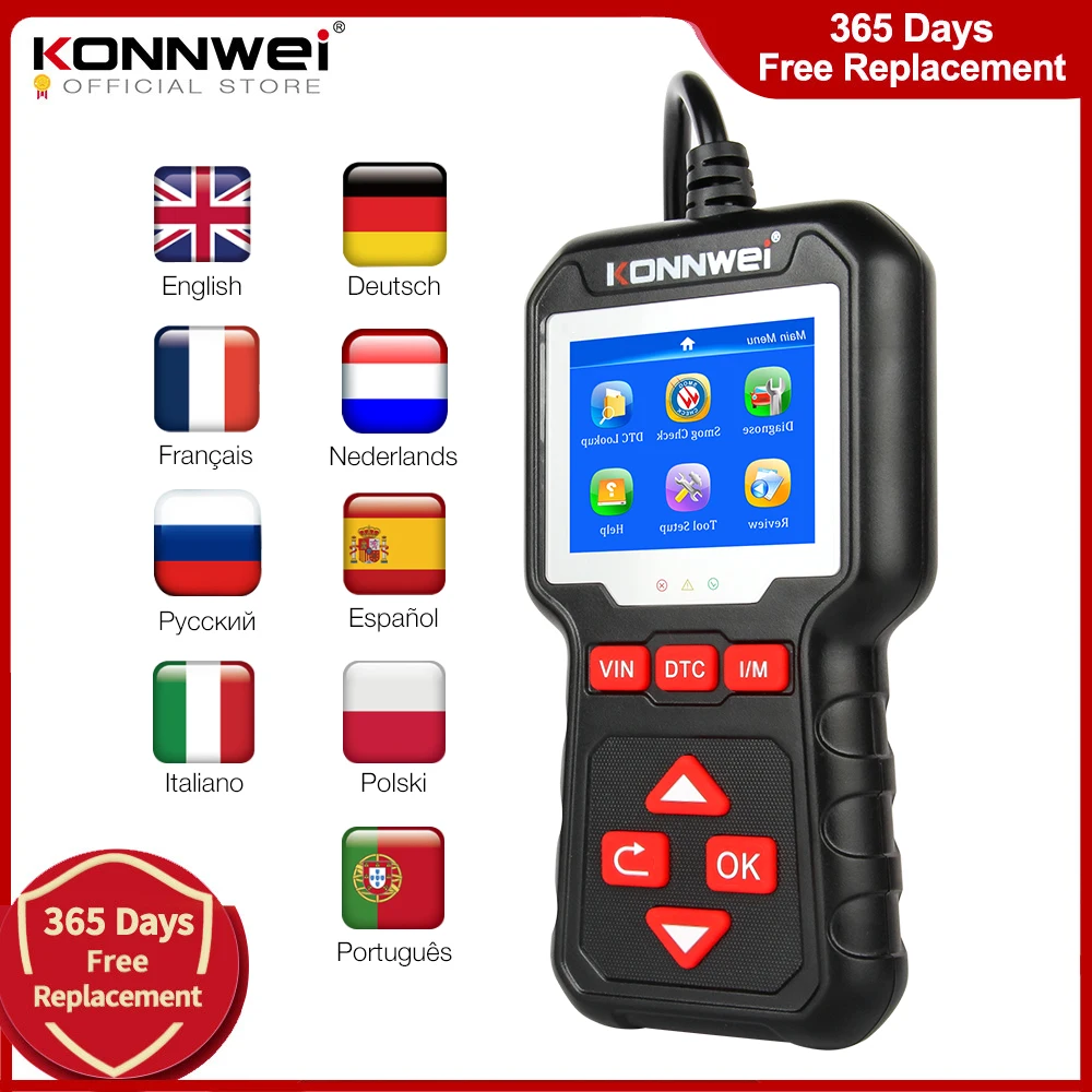 KONNWEI KW320 Obd2 автомобильный сканер Obd Авто Инструменты 2 диагностический инструмент