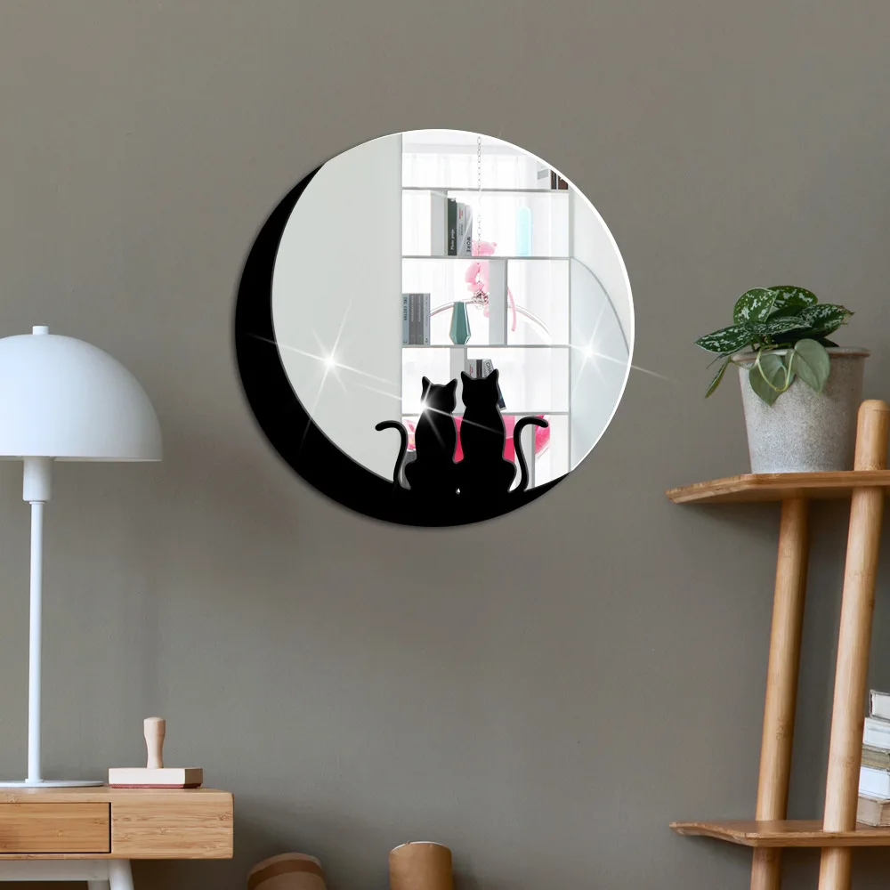 Настенные трехмерные двухслойные акриловые зеркальные наклейки с изображением