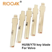 riooak 5pcslot car key blank universal xhorse kd vvdi remote key blade hu56 hu56r y70 key head for volvo mitsubishi s40
