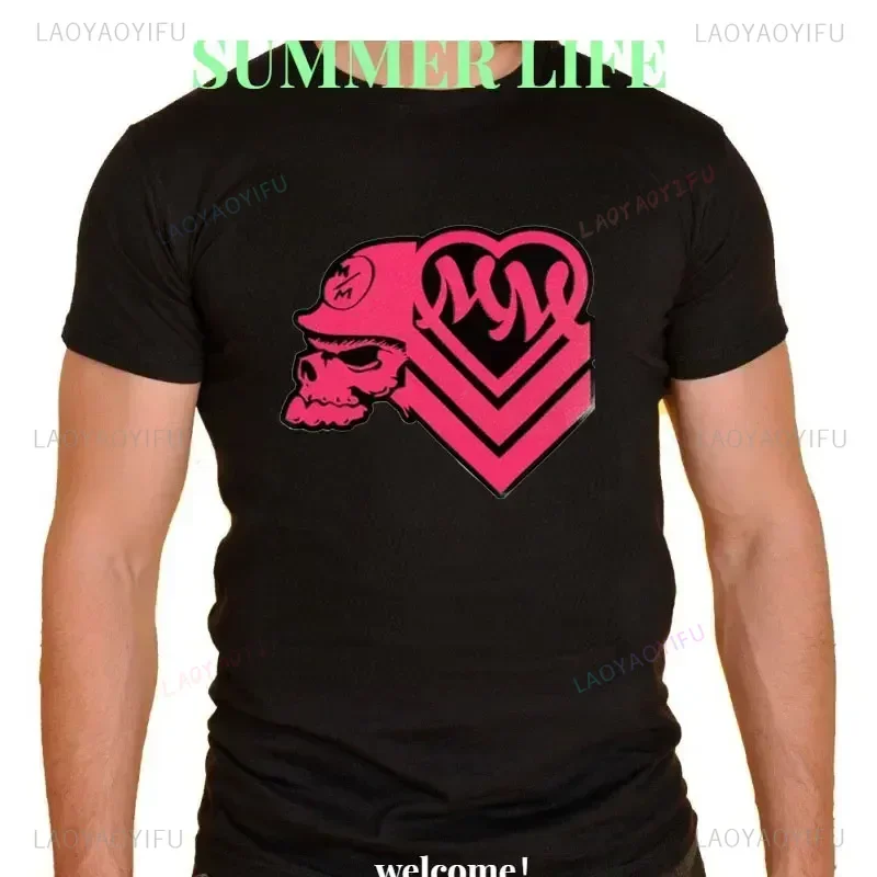 Хлопковые футболки с металлическим черепом Mulisha Harajuku Army 100 Гаран мужская одежда