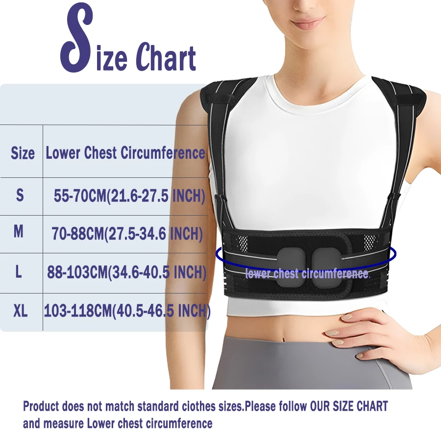 Задняя Флейта с дышащим невидимым корректором регулируемый для коррекции ремня