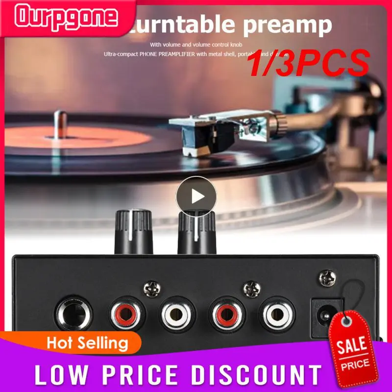 

1/3PCS Ultra-Compact Phono Preamp Preamplifier With Rca 1/4Inch Trs Interfaces Preamplificador Phono Preamp PP400