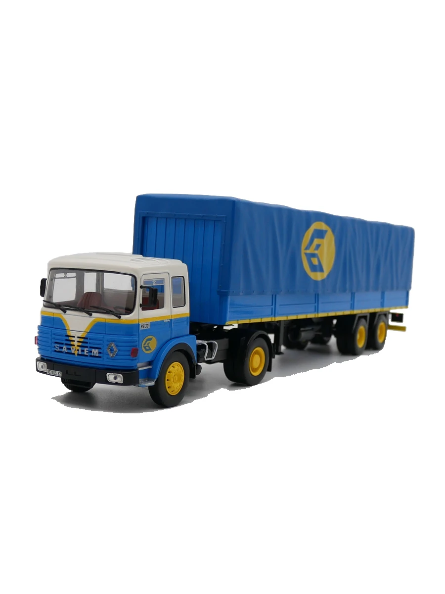 Фото Коллекционная модель Diecastixo 1:43: Грузовик-контейнеровоз Renault Saviem PS30 1977 года, литая под давлением, из сплава, игрушка-подарок №4