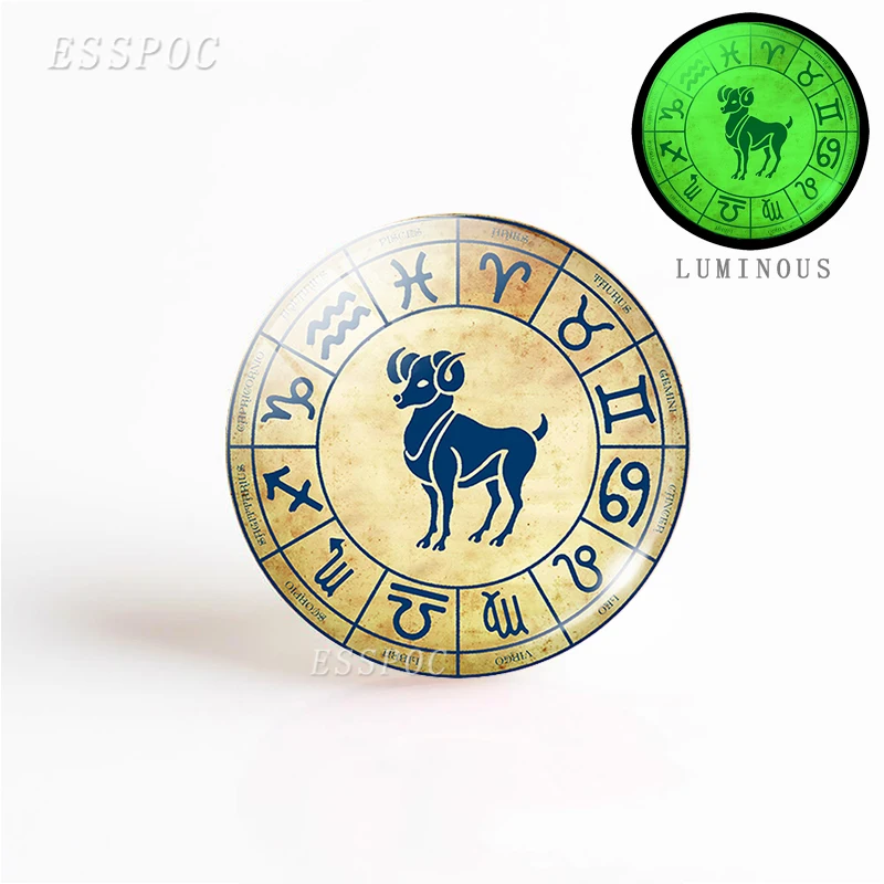 5 шт. 12 созвездий зодиака ювелирные изделия ручной работы светящийся стеклянный