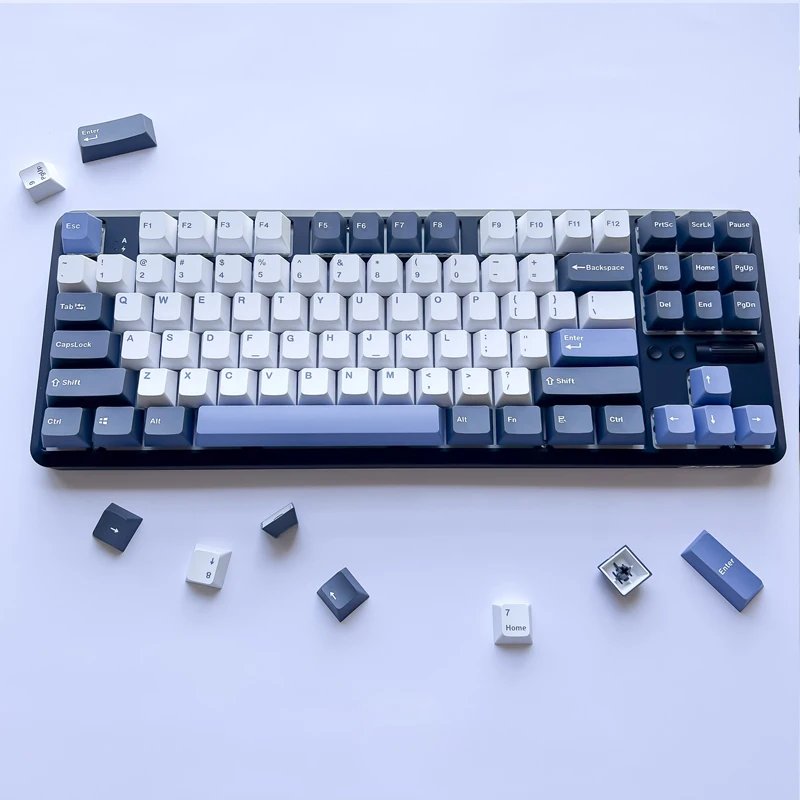 

Arctic Circle Keycaps Blue Rocket Car OEM Height PBT Two-Color Gaming Mechanical Keyboard Keycaps Fit 68/75/84/87/98/104/108