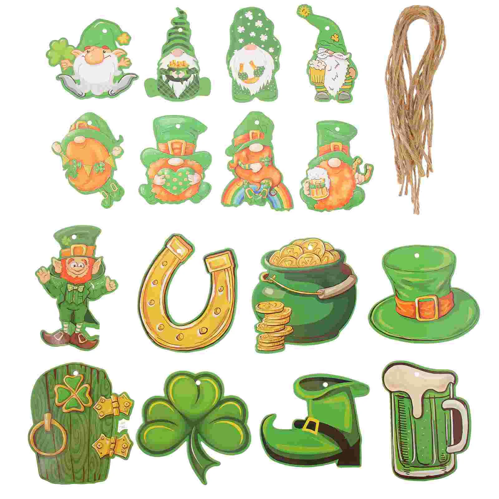 

16pcs Patrick's Decors Patrick's Hanging Decors Festival Party Pendants