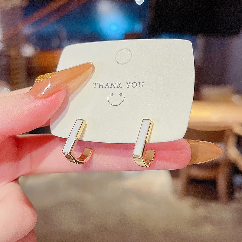 

2021 Trend Korean S925 Silvers Simple Geometric Drop Earrings Design Bohe Classic Earrings Jewellery for Woman Fashion