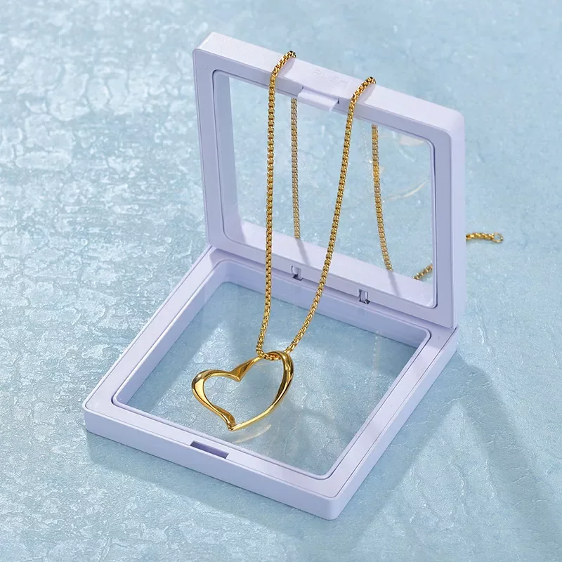 

3D Floating Picture Frame Shadow Box Jewelry Display Stand Ring Pendant Holder Protect Jewellery Stone Presentation Case