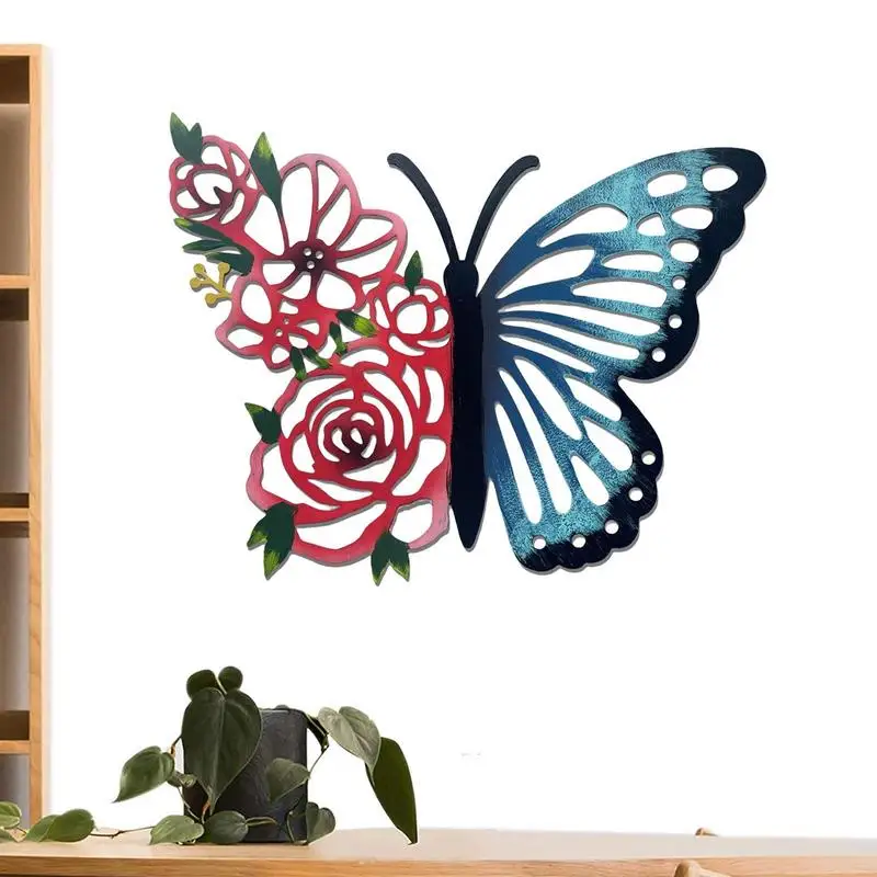 

Настенная металлическая 3D-бабочка, Настенный декор, внешнее искусство, большие бабочки, подвесные украшения для