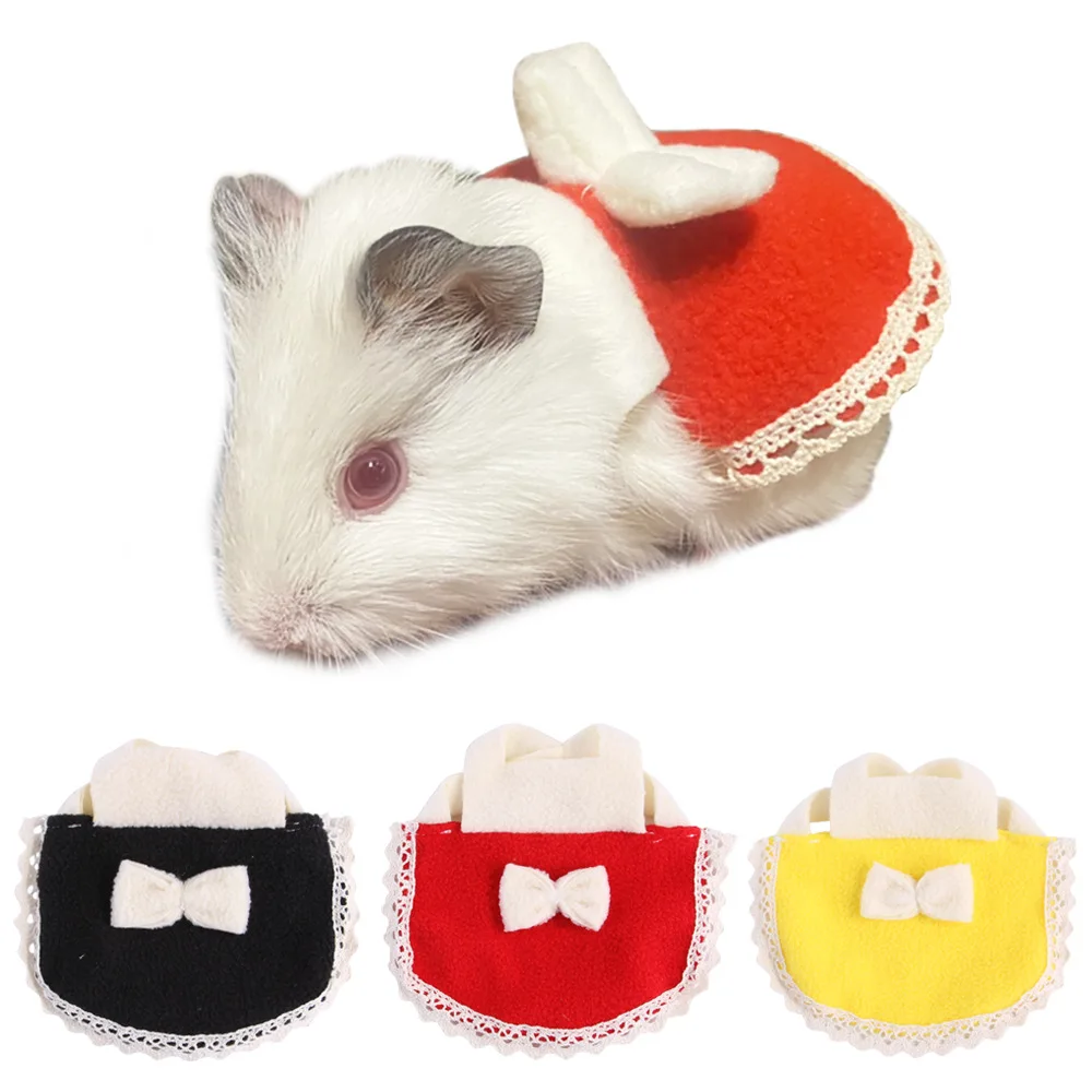 Hamster Clothes Multicolor Bow Cute Small Squirrel Mini Pet Clothes Small Pet Vest for Guinea-Pig Bunny Hamster Teacup Poodle