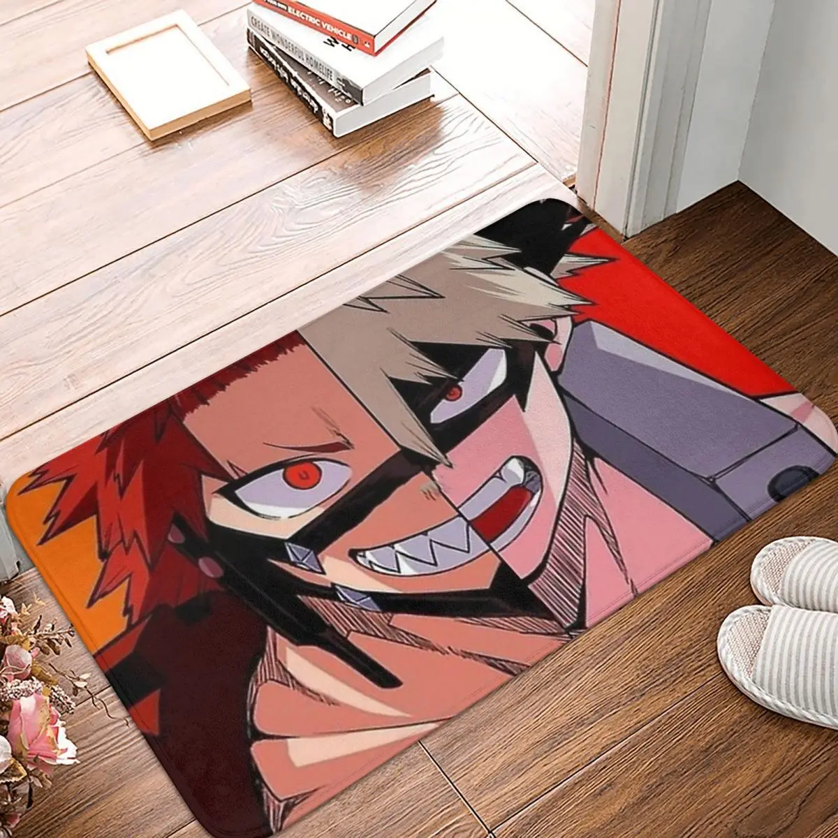 

Коврик Bakugou и Kirischima для ванной, нескользящий ковер с мотивом аниме «Мой герой Академия», приключения, коврик для гостиной, коврик для входной...