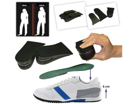 Air Cushion Length Extender Insoles (7 cm More Size Length)-42 Number |