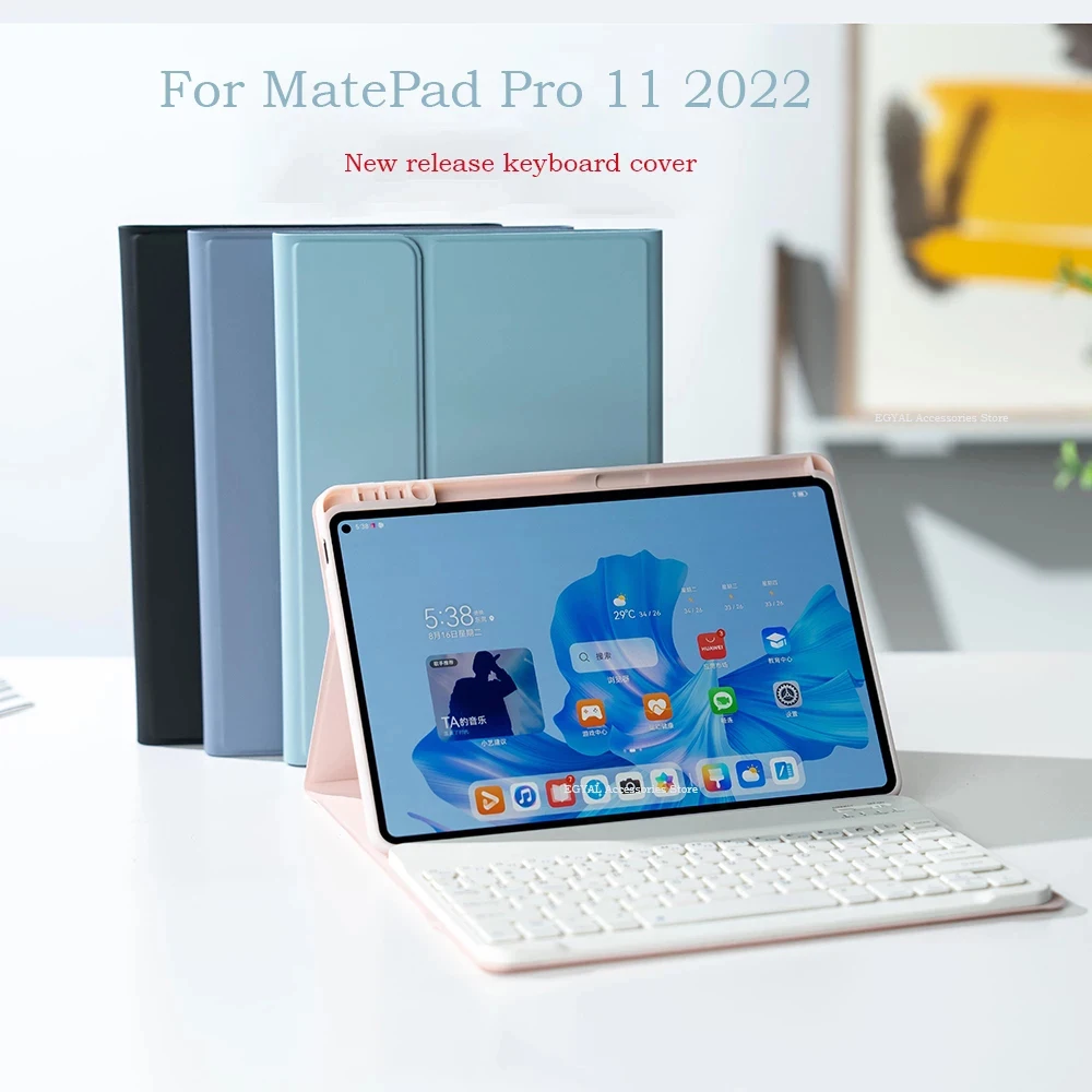 

For HUAWEI 2022 MatePad Pro 11 Case with Pen Slot For GOT-AL09 Funda Cover For MatePad Pro 11 2022 Tablet keyboard Holster Case
