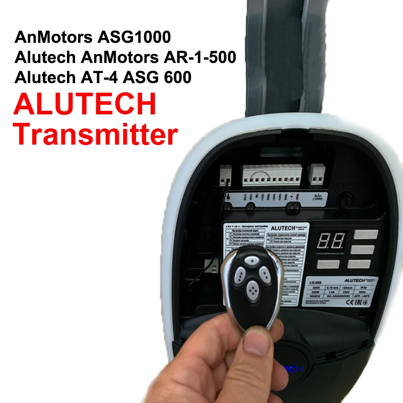 

For Alutech AT-4 ASL500 AR-1-500 ASG 600 AN-Motors AT4 ASG1000 433MHz Rolling Code Garage Door Gate Remote Control 4 Button