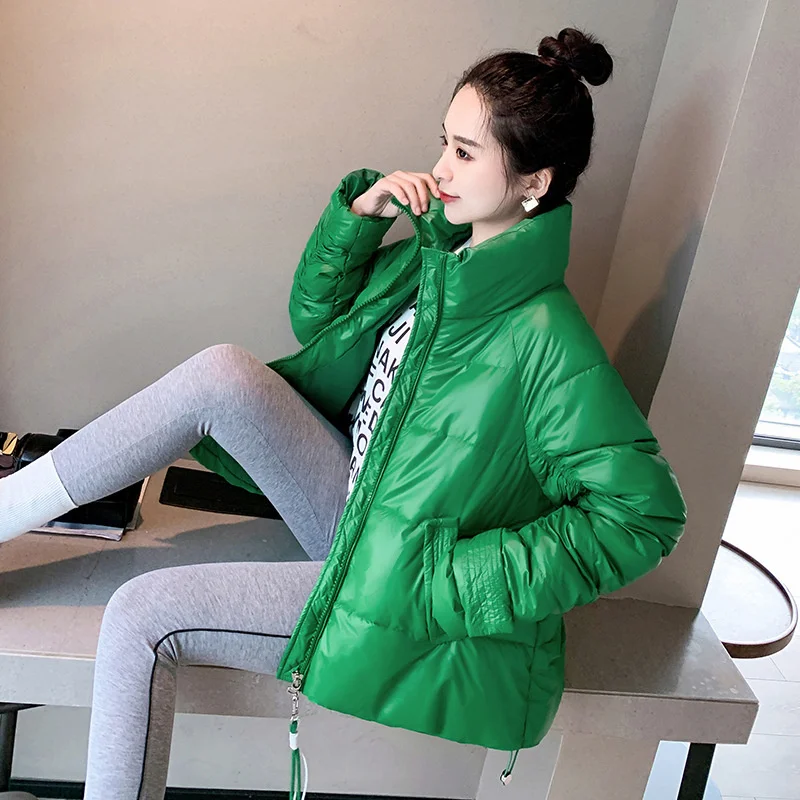 Autumn Winter Jacket Women 2022 Fashion A-line Down Cotton Padded Coat Female Clothing Casual Short Parkas Women