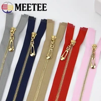meetee 5pcs 3 151820253040506070cm metal zipper lock zippers decoration zip for sewing bags diy clothing accessories