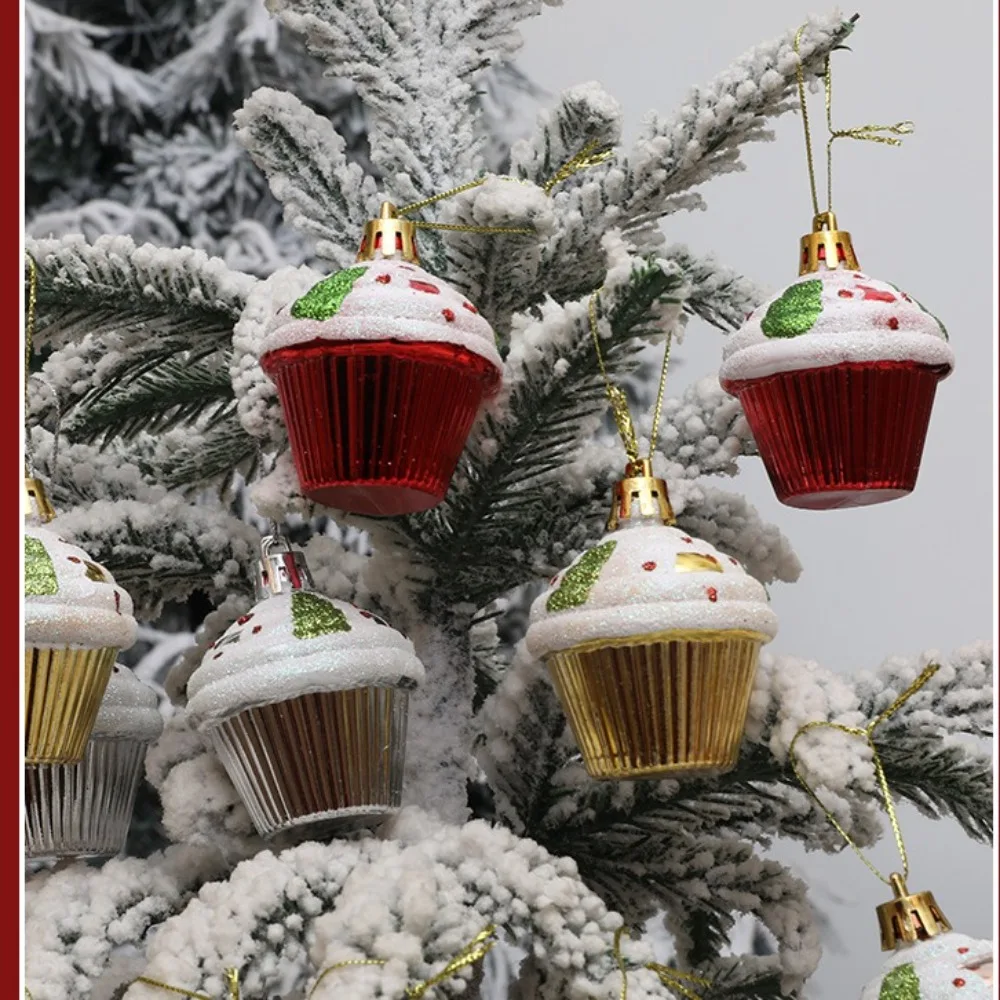 4 шт./коробка новогодние Пластиковые Подвески для украшения ёлки