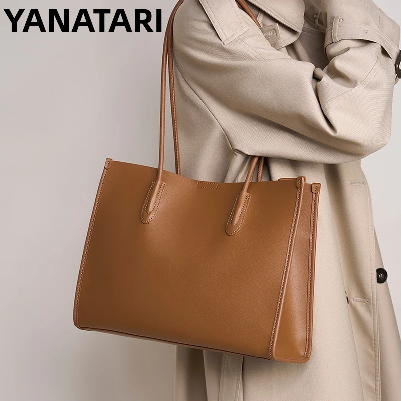 

Luxury woman minimalism shoulder bag large capacity square fashion tote bag korean Fashionable Handbag cowhide underarm bags