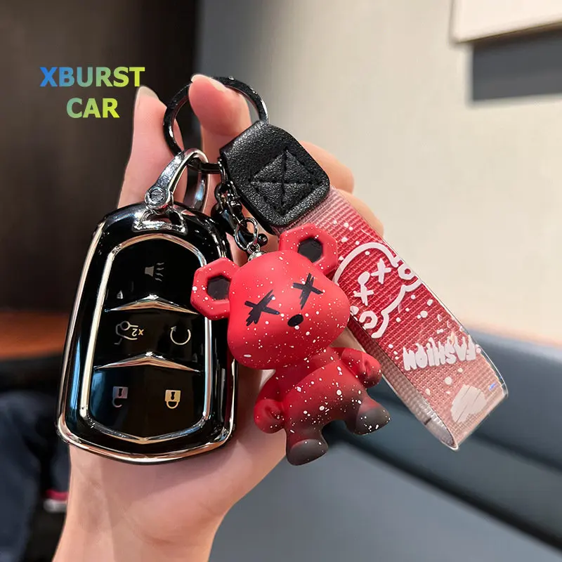 

TPU Car Remote Key Case Cover For Cadillac ATS-L XTS XT5 CTS CT6 ATS 28T SRX Escalade 2015 Shell Fob Holder Keychain Accessories