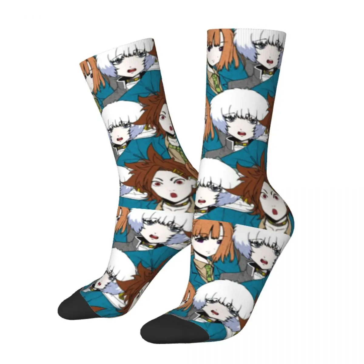 

Joe TazunaSara Chidouin Ranmaru Kageyama Socks Men's Women's Funny Happy Your Turn To Die Anime Socks Crazy Middle Tube Socks