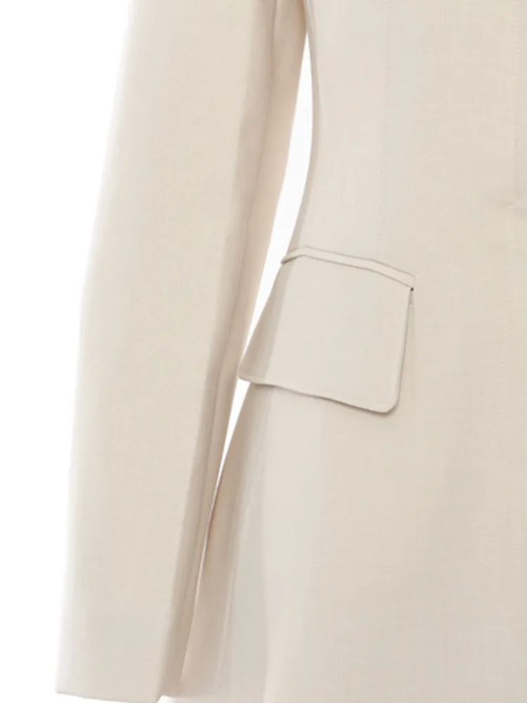 Женский блейзер с воротником-лодочкой на молнии